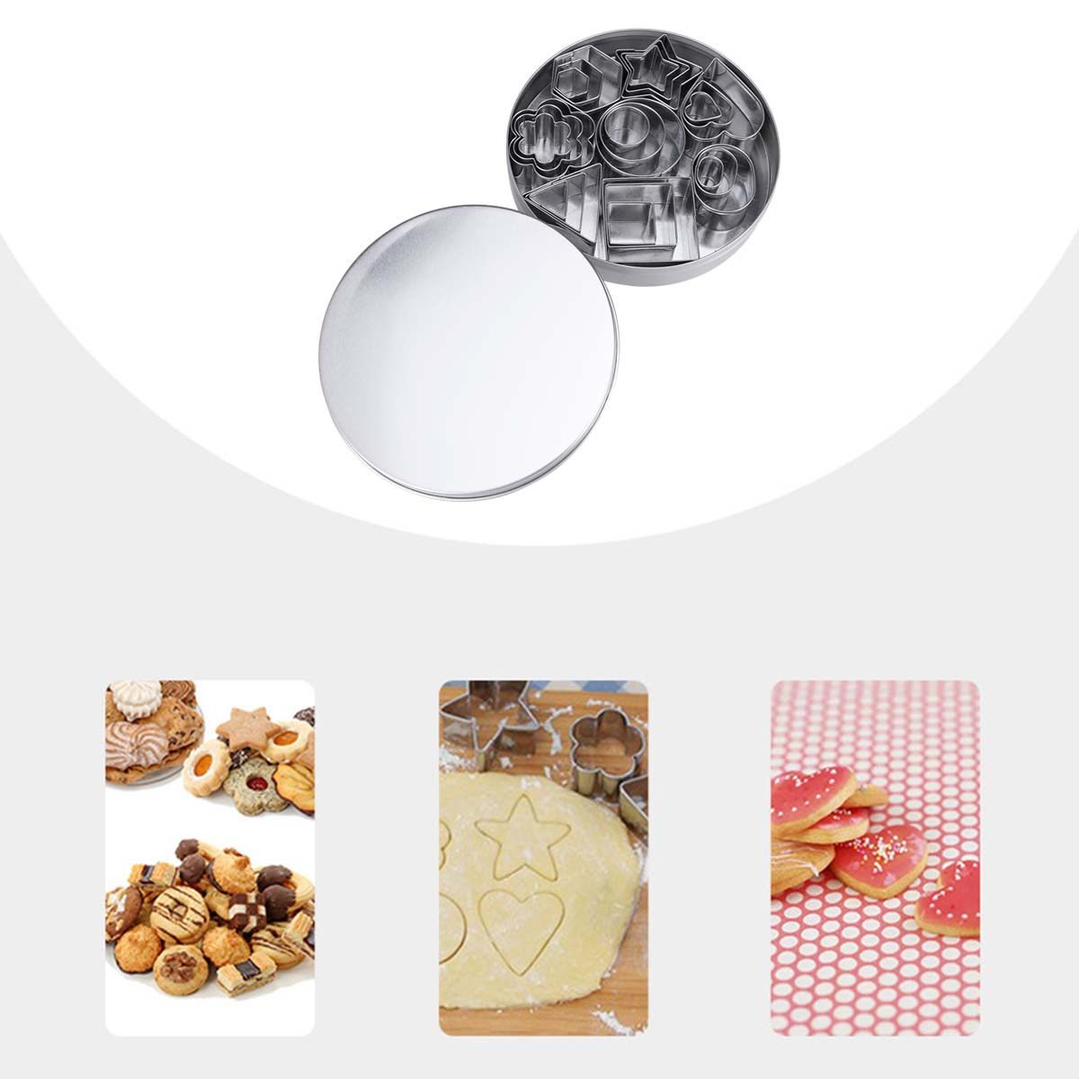 Baking Kitchen Set - Juego de 24 cortadores de galletas