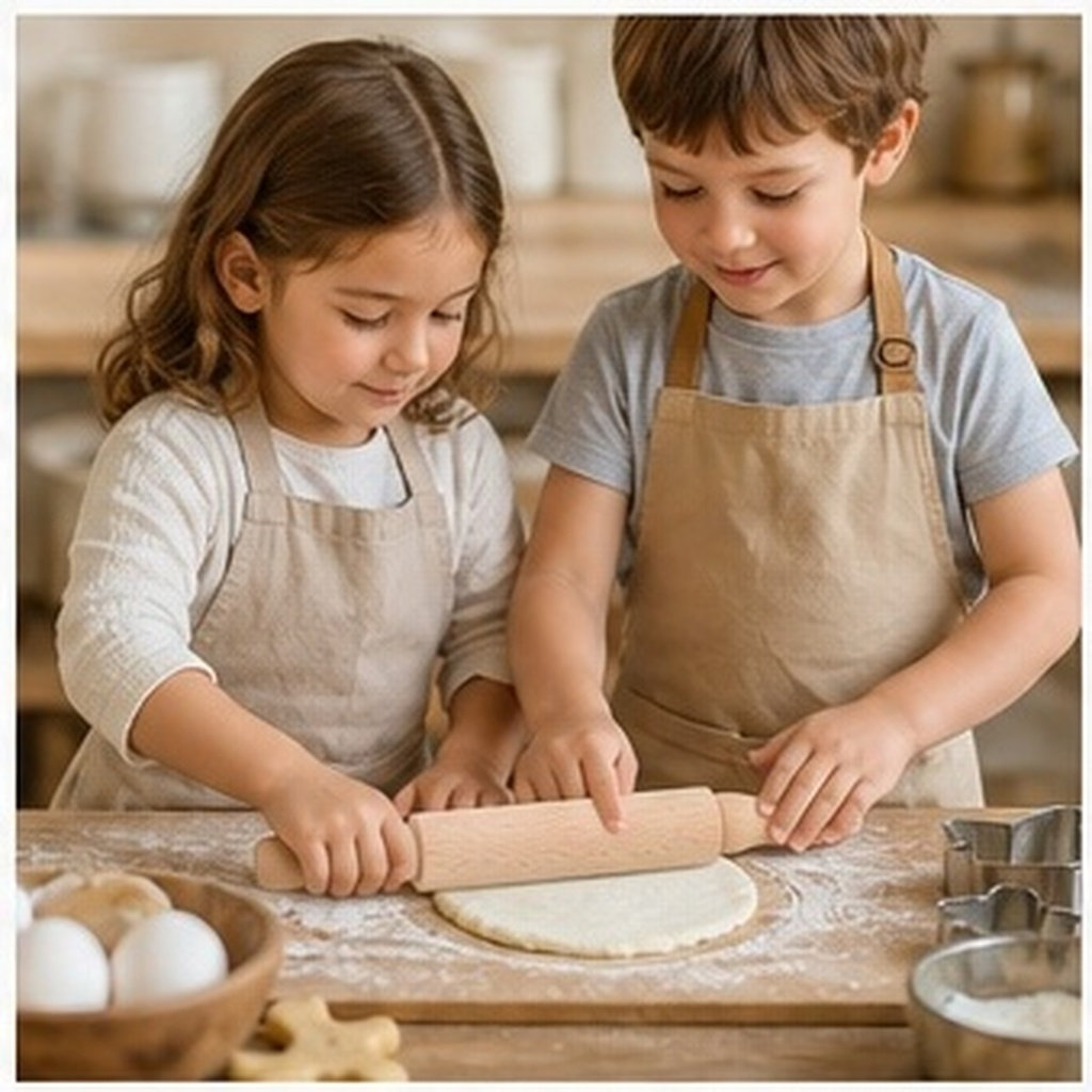 Kitchen Roller Baking - Rodillo de Madera de 23 cm,