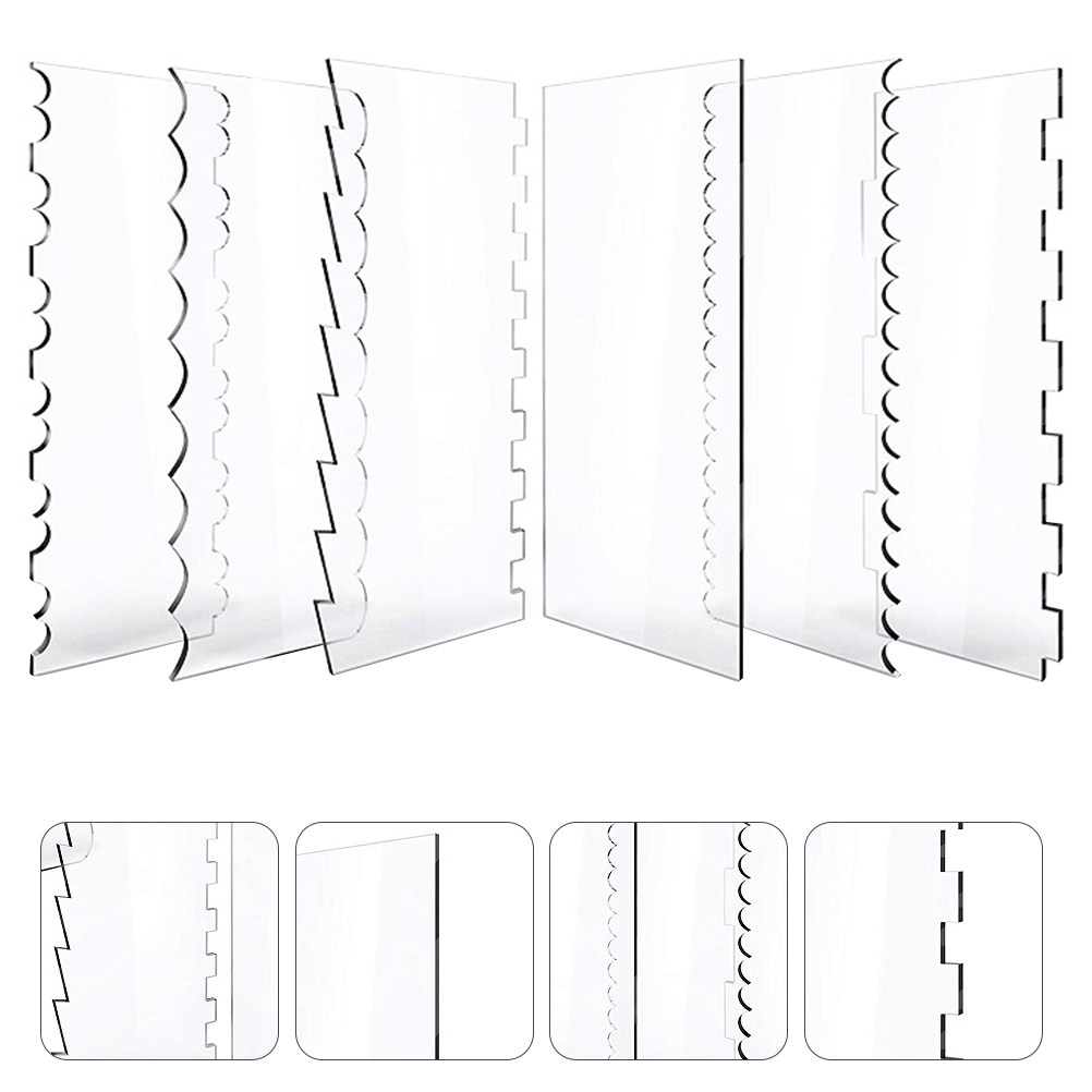 Baking Kitchen Set - Juego de 6 espátulas transparentes de