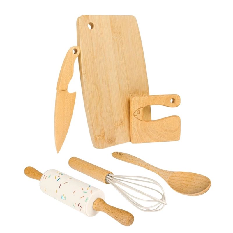 Kitchen Kids Baking Set - ABUG: juego de cuchillos de madera
