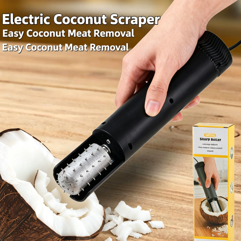 Kitchen Roller Baking - Rallador de Coco Eléctrico Portátil, Cortador