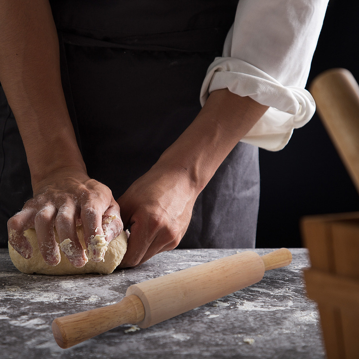 Rodillo de Madera de Caucho Pr - Kitchen Roller Baking reseña y precio