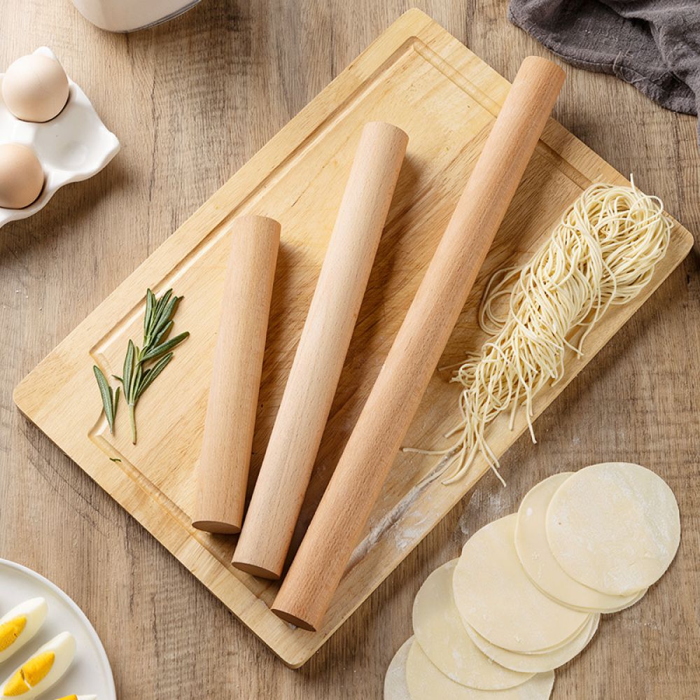Rodillo de madera maciza para  - Kitchen Roller Baking reseña y precio