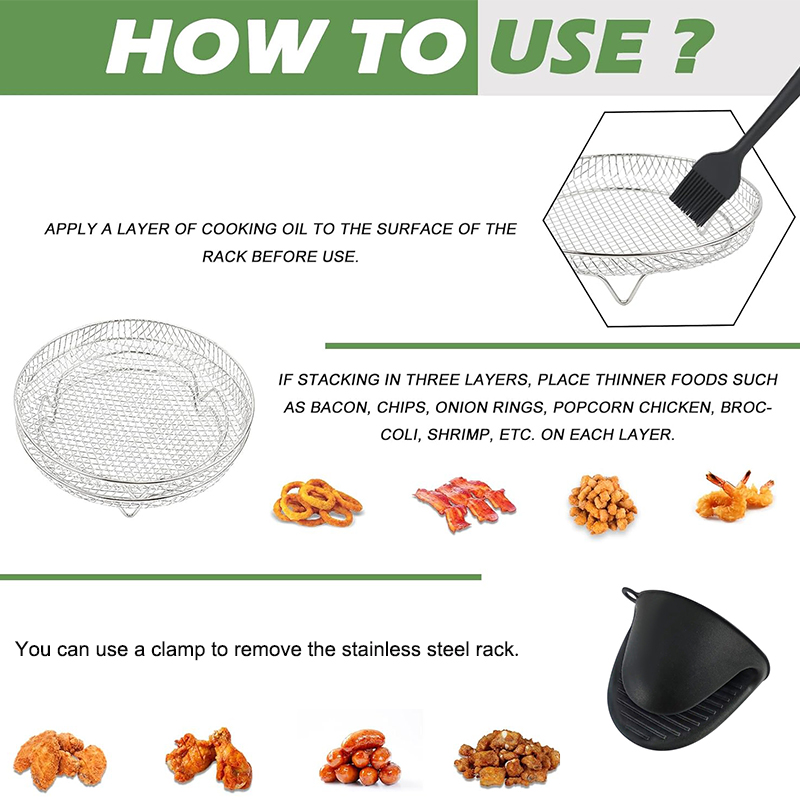 Estante para freidora de aire  - Kitchen Baking Rack reseña y precio